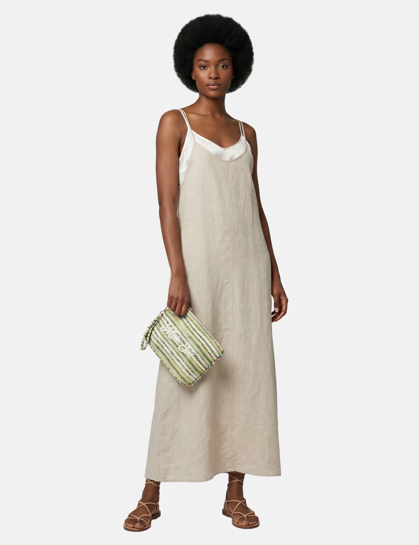 Pochette in Poliestere Beige