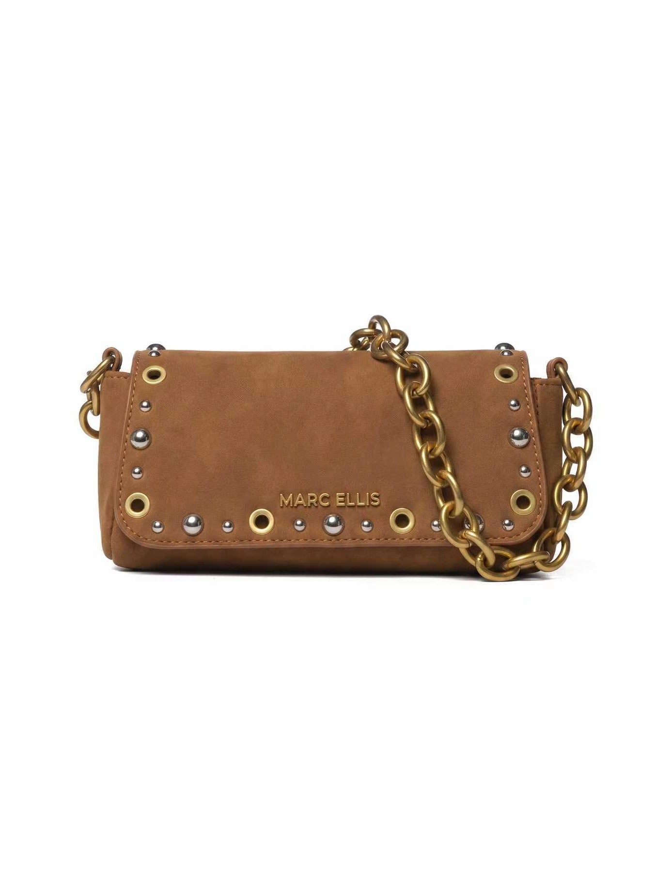 Borsa a Spalla in Pelle Vegana Cognac