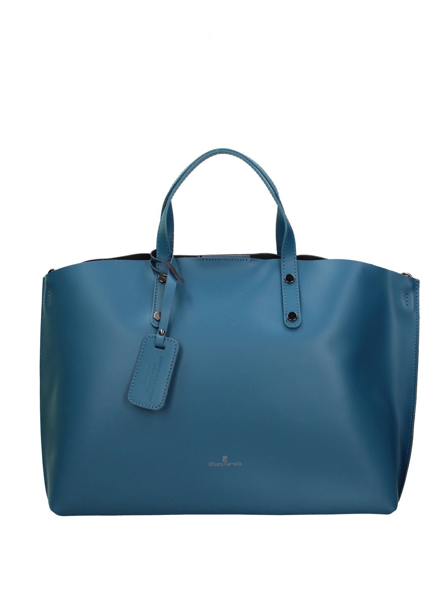 Borsa a Mano in Ruga Leather Turchese