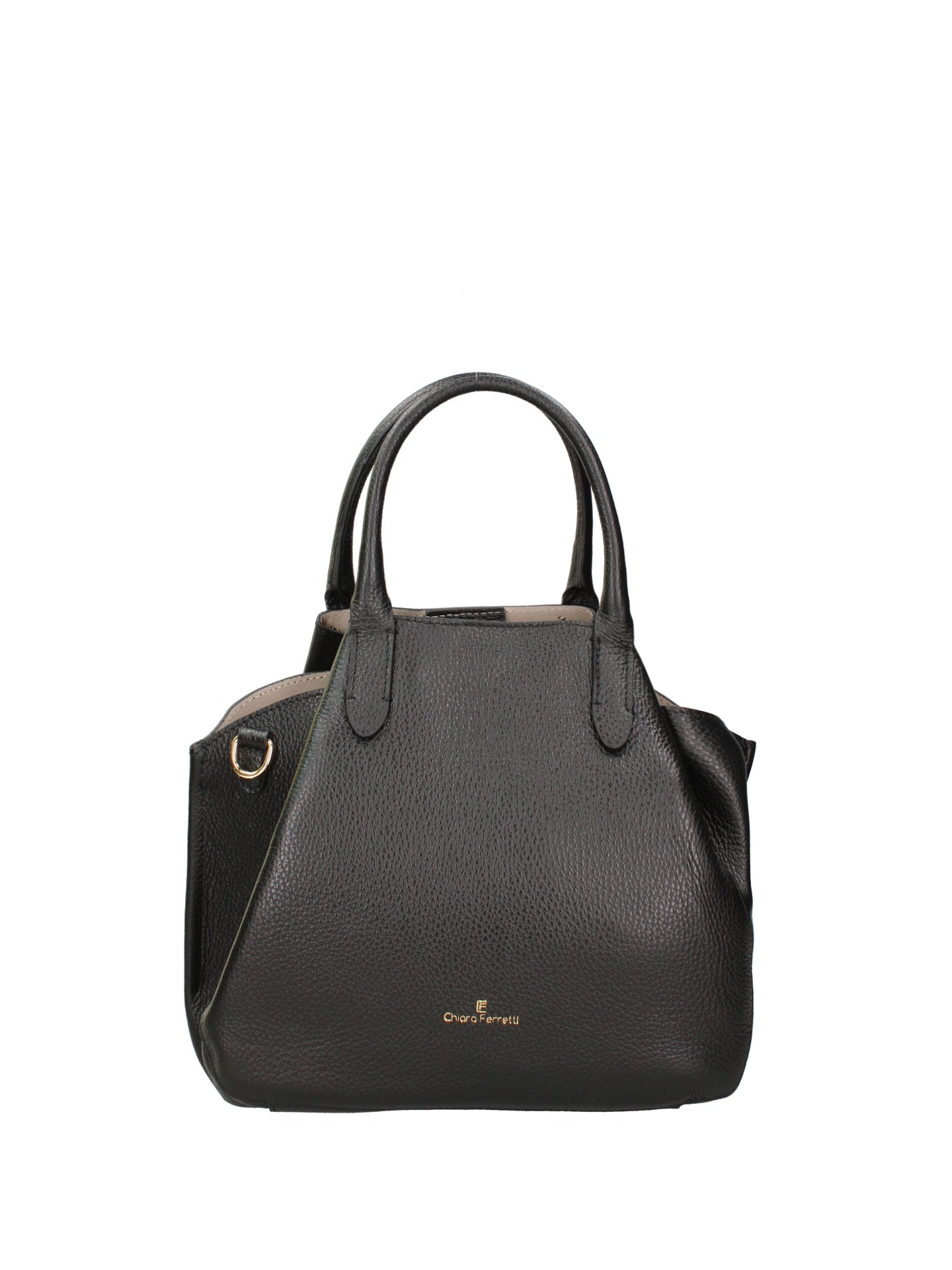 Borsa a Mano in Dollaro Leather Nero