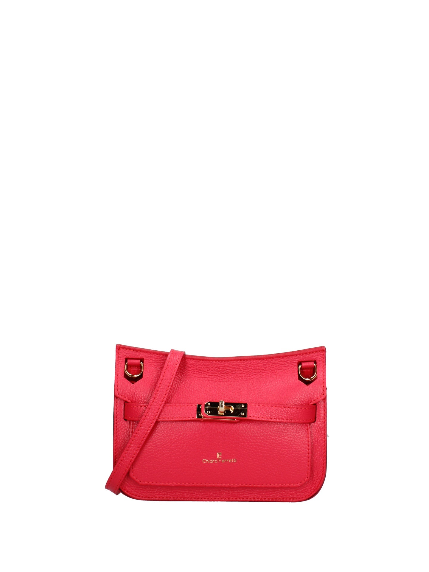 Borsa a Tracolla in Dollaro Leather Fucsia