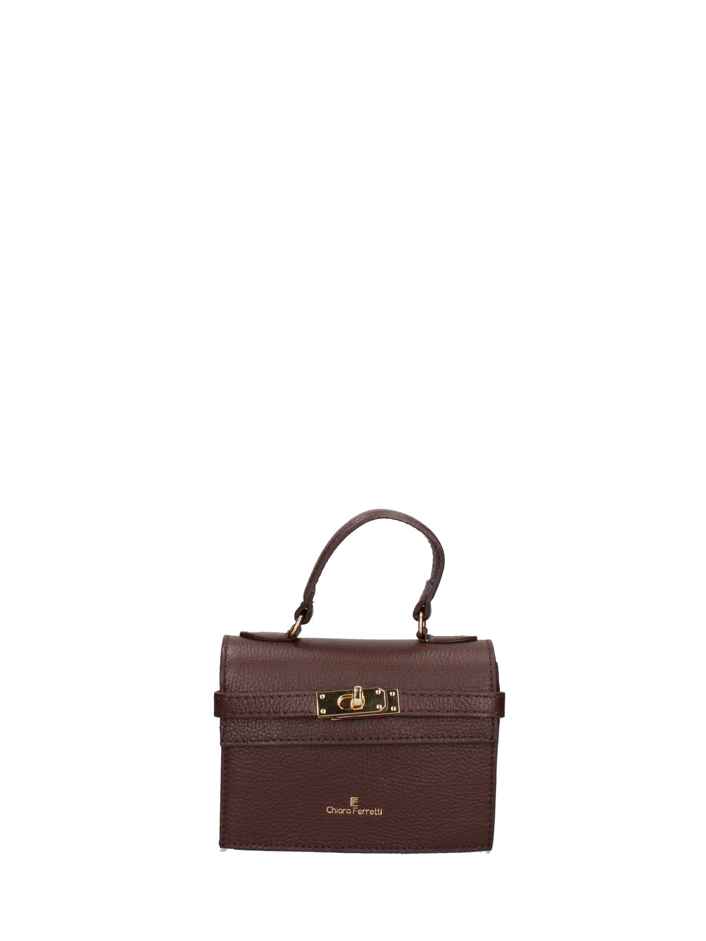 Borsa a Mano in Dollaro Leather Marrone