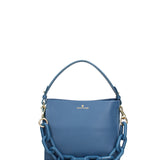 Borsa a Mano in Dollaro Leather Blu