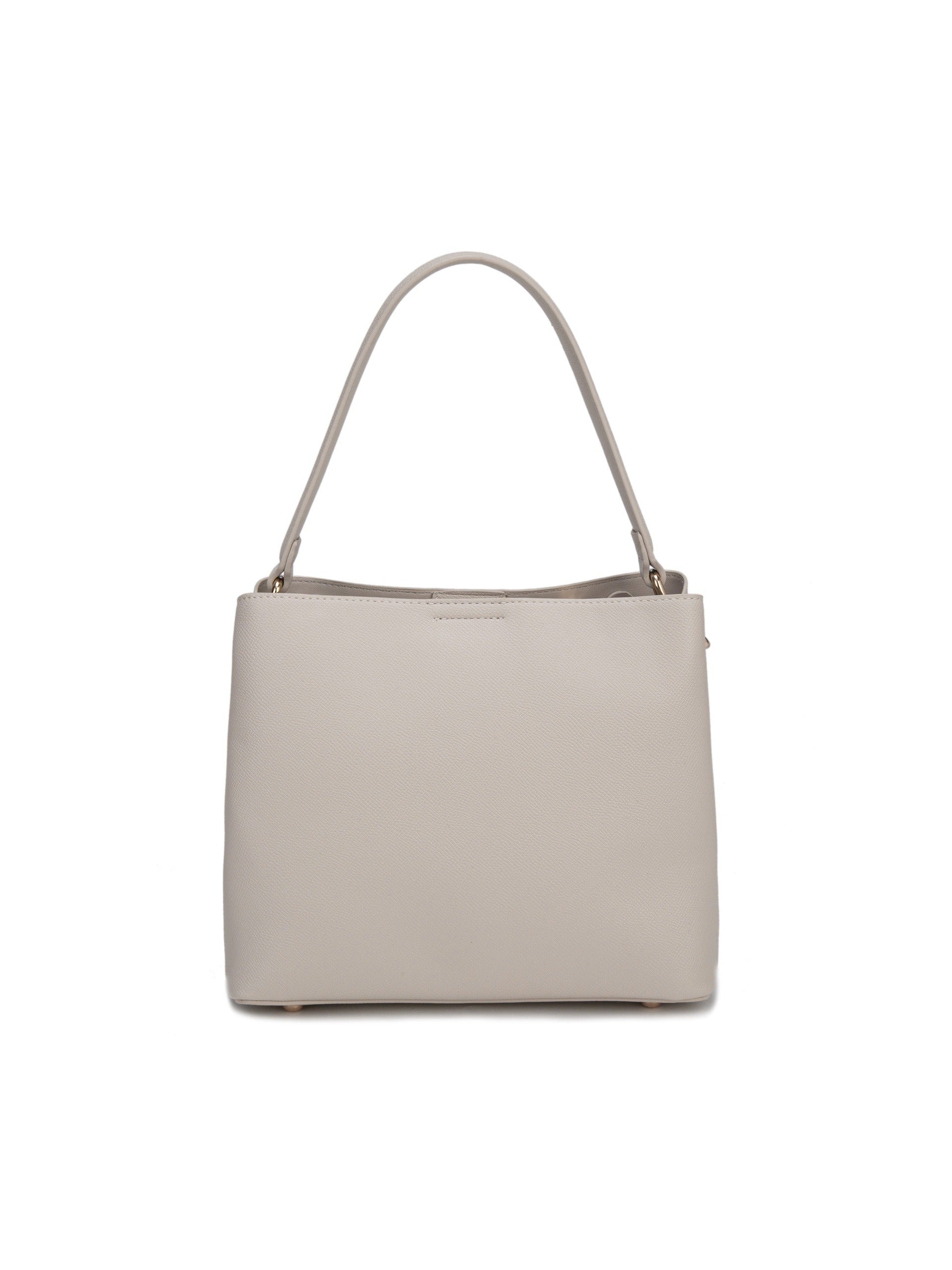 Borsa a Mano in Pelle Vegana Beige