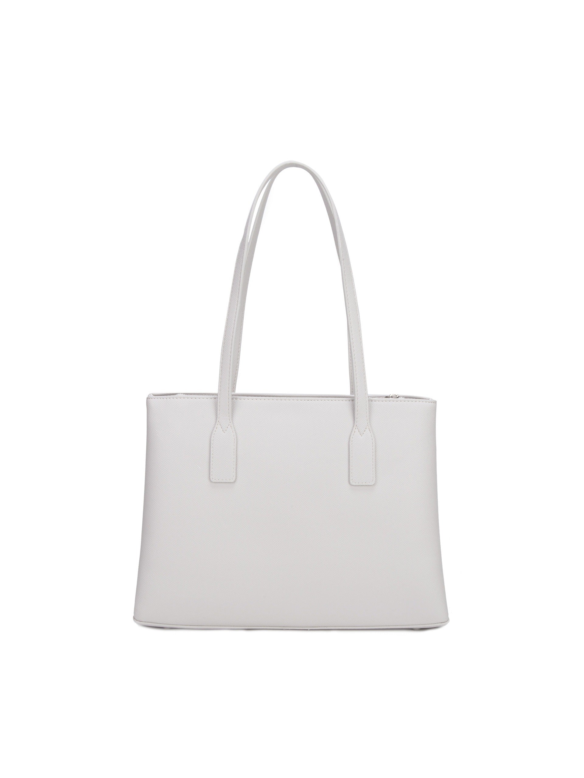 Borsa a Spalla in Pelle Vegana Panna