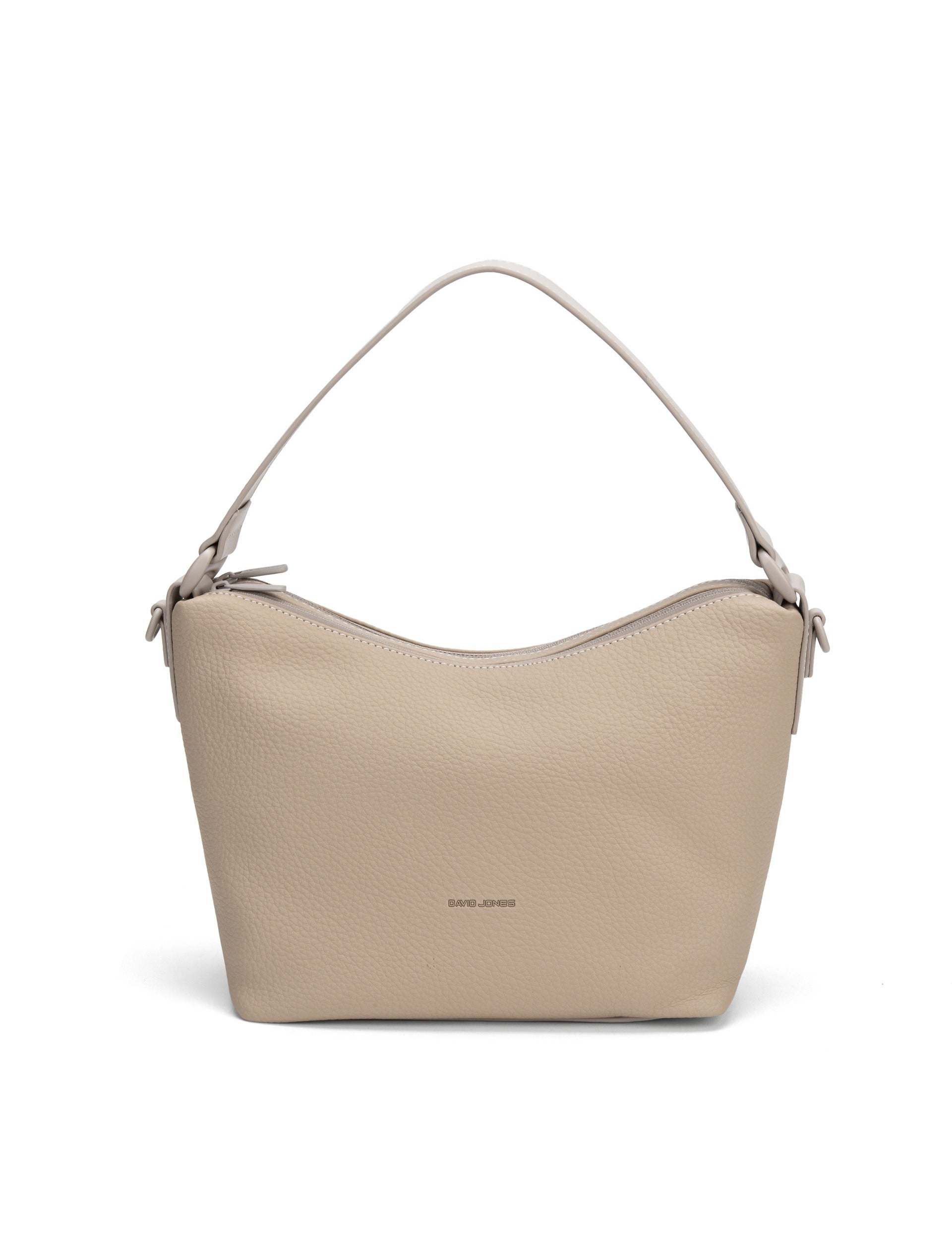 Borsa a Spalla in Pvc Beige