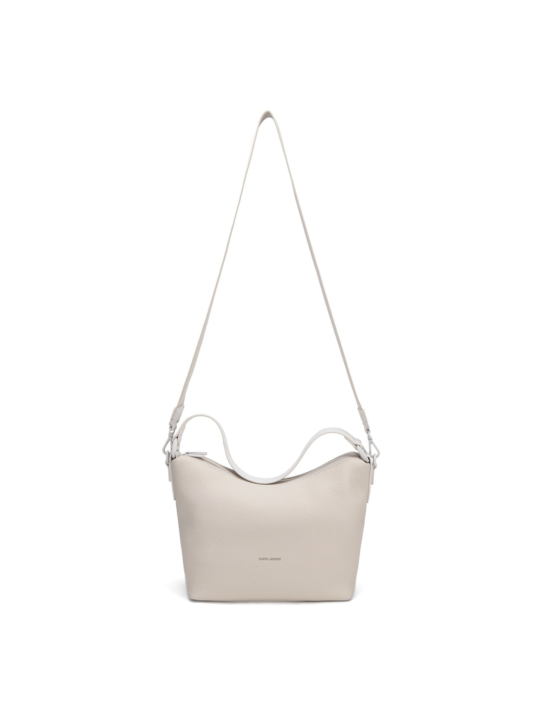 Borsa a Spalla in Pvc Panna