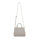 Borsa a Mano in Pelle Vegana Beige Scuro