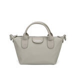 Borsa a Mano in Pelle Vegana Beige Scuro