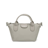 Borsa a Mano in Pelle Vegana Beige Scuro
