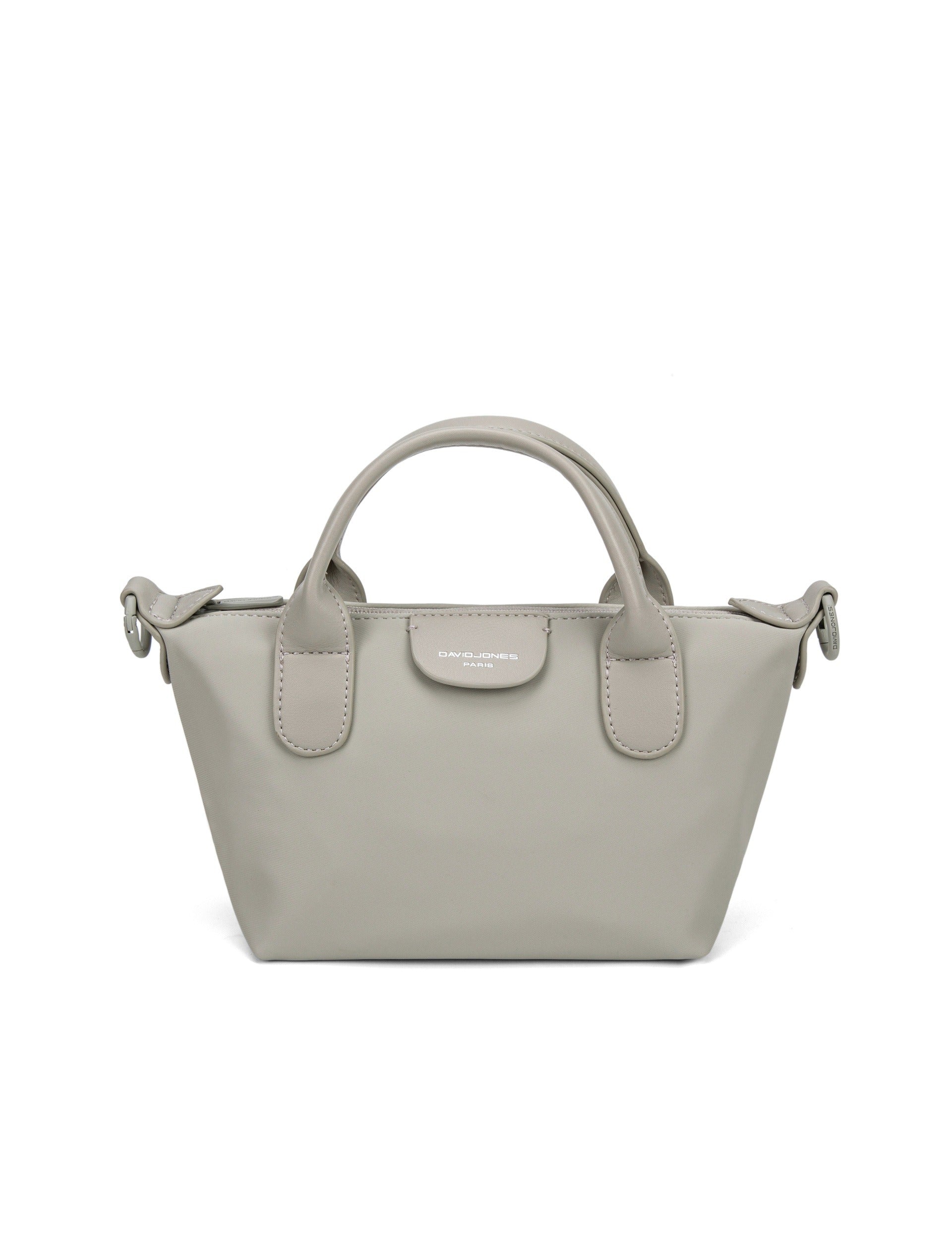 Borsa a Mano in Pelle Vegana Beige Scuro