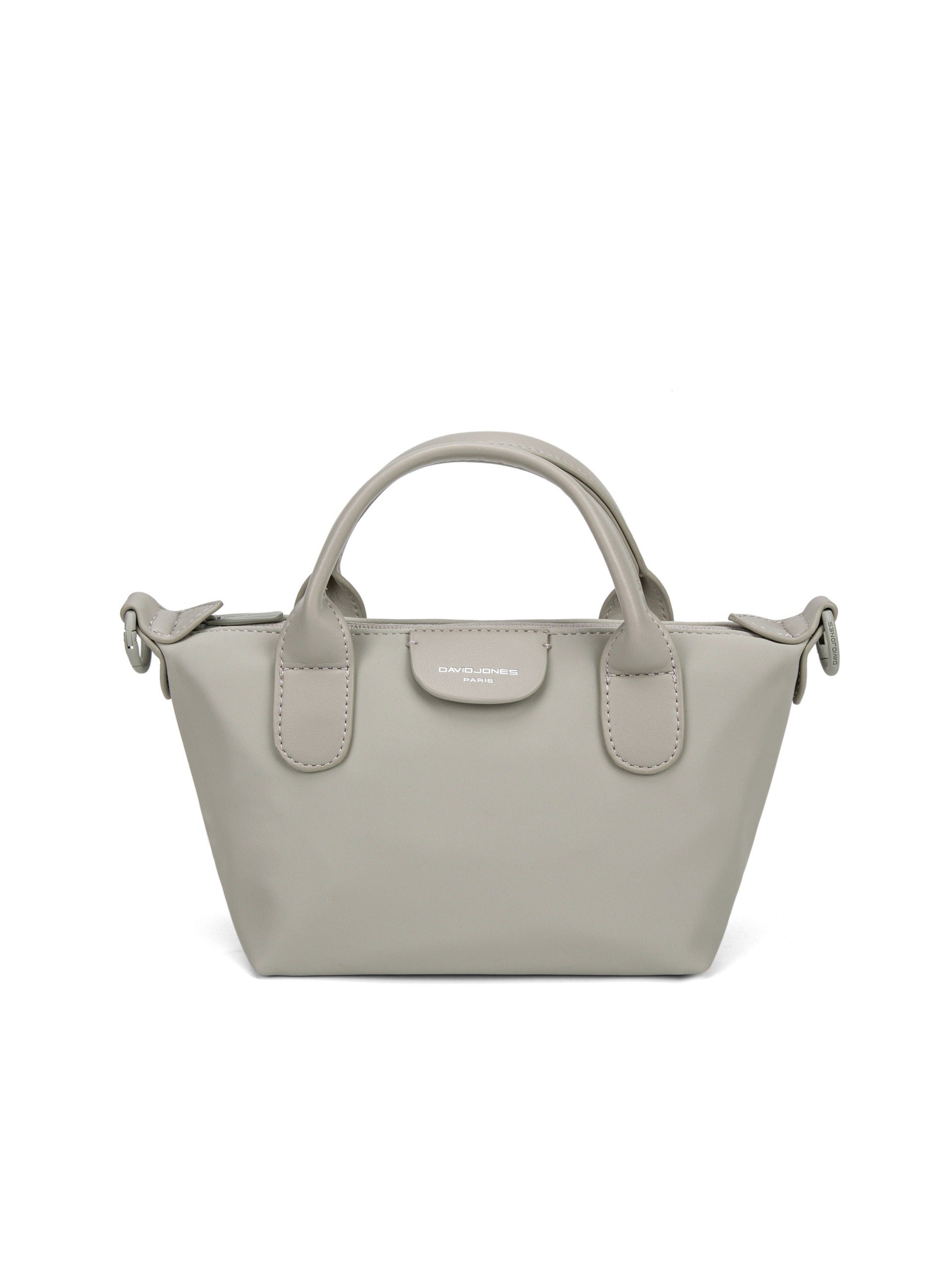 Borsa a Mano in Pelle Vegana Beige Scuro