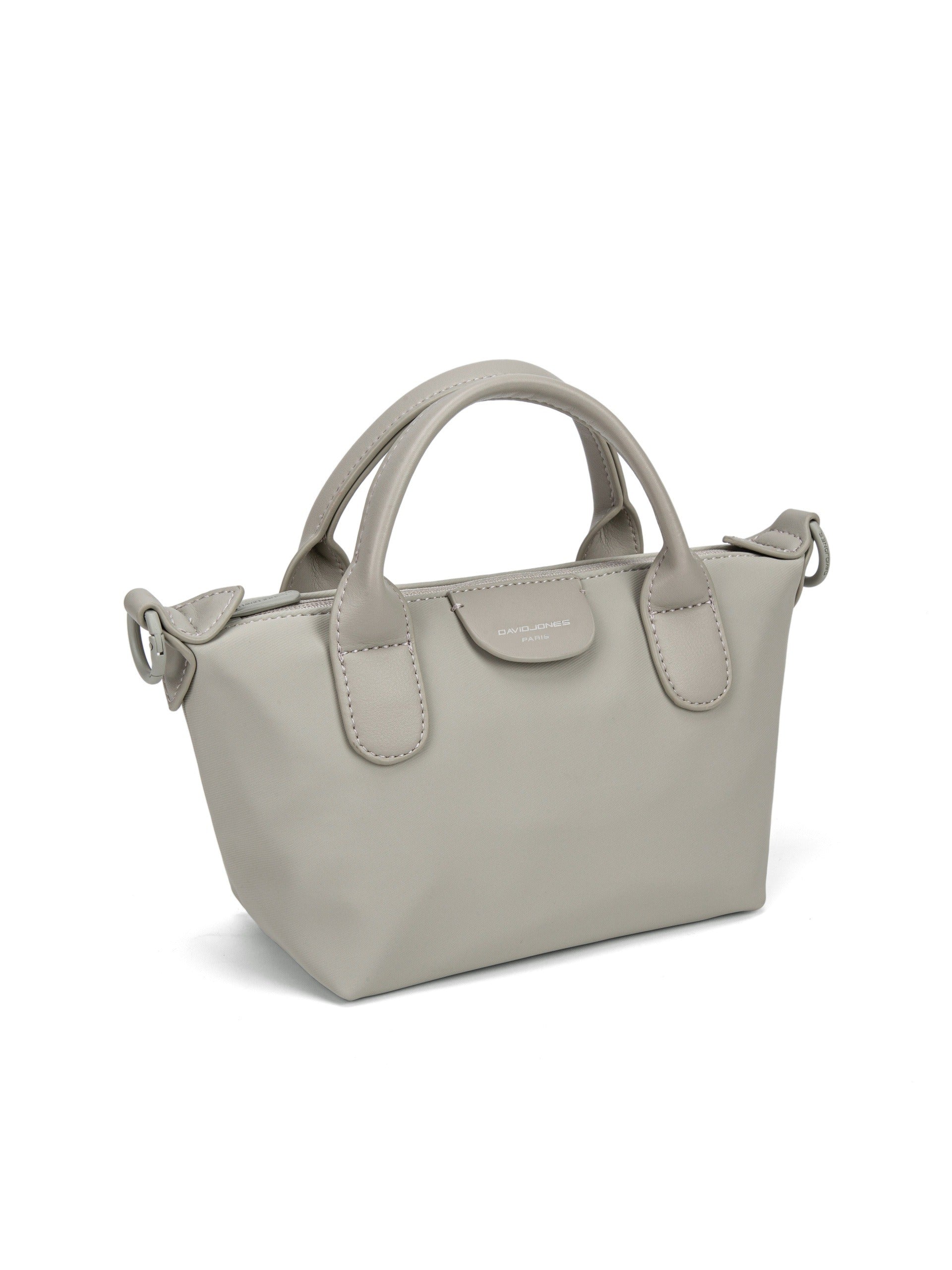 Borsa a Mano in Pelle Vegana Beige Scuro