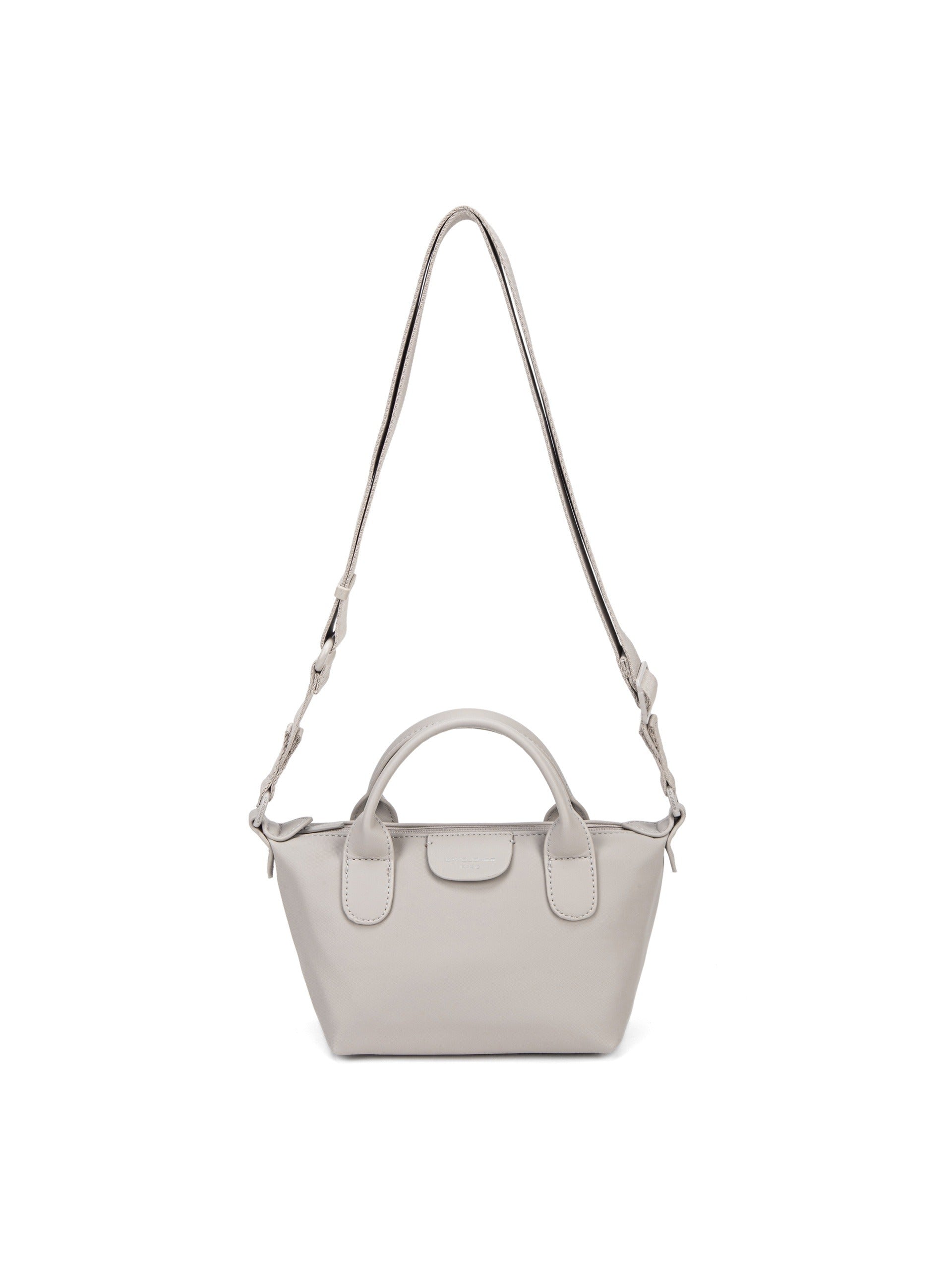 Borsa a Mano in Pelle Vegana Beige Scuro