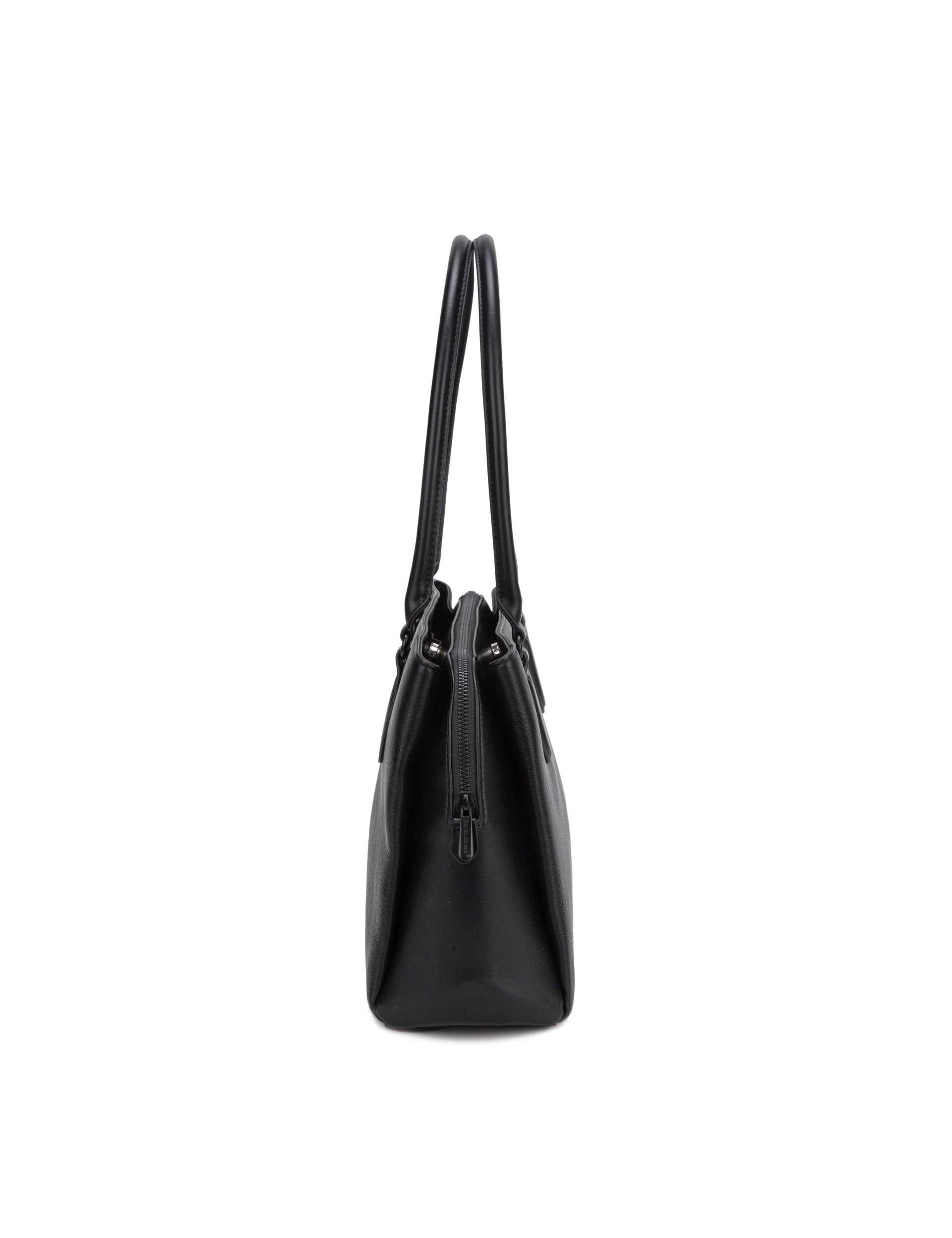 Borsa a Spalla in Pelle Vegana Nero