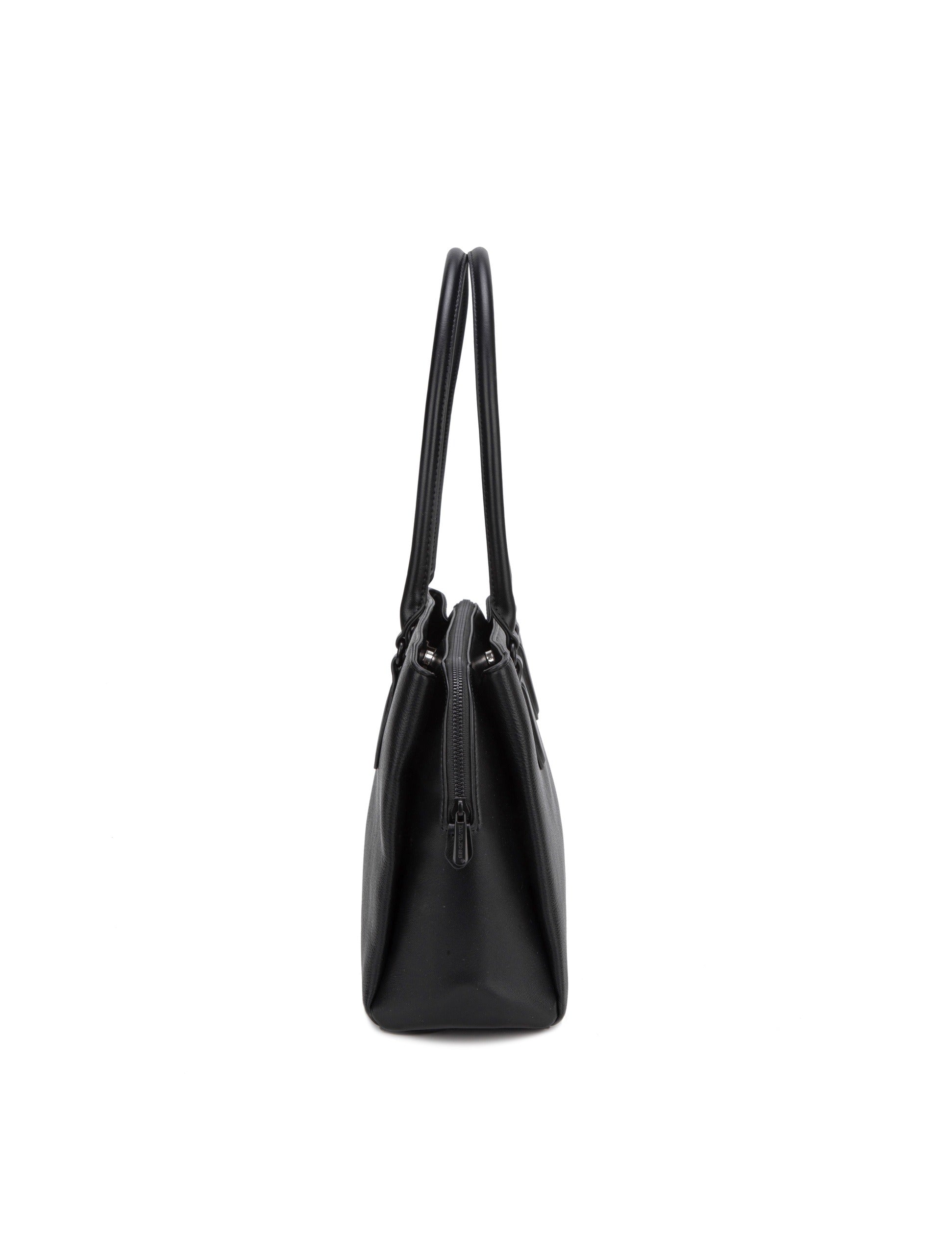 Borsa a Spalla in Pelle Vegana Nero