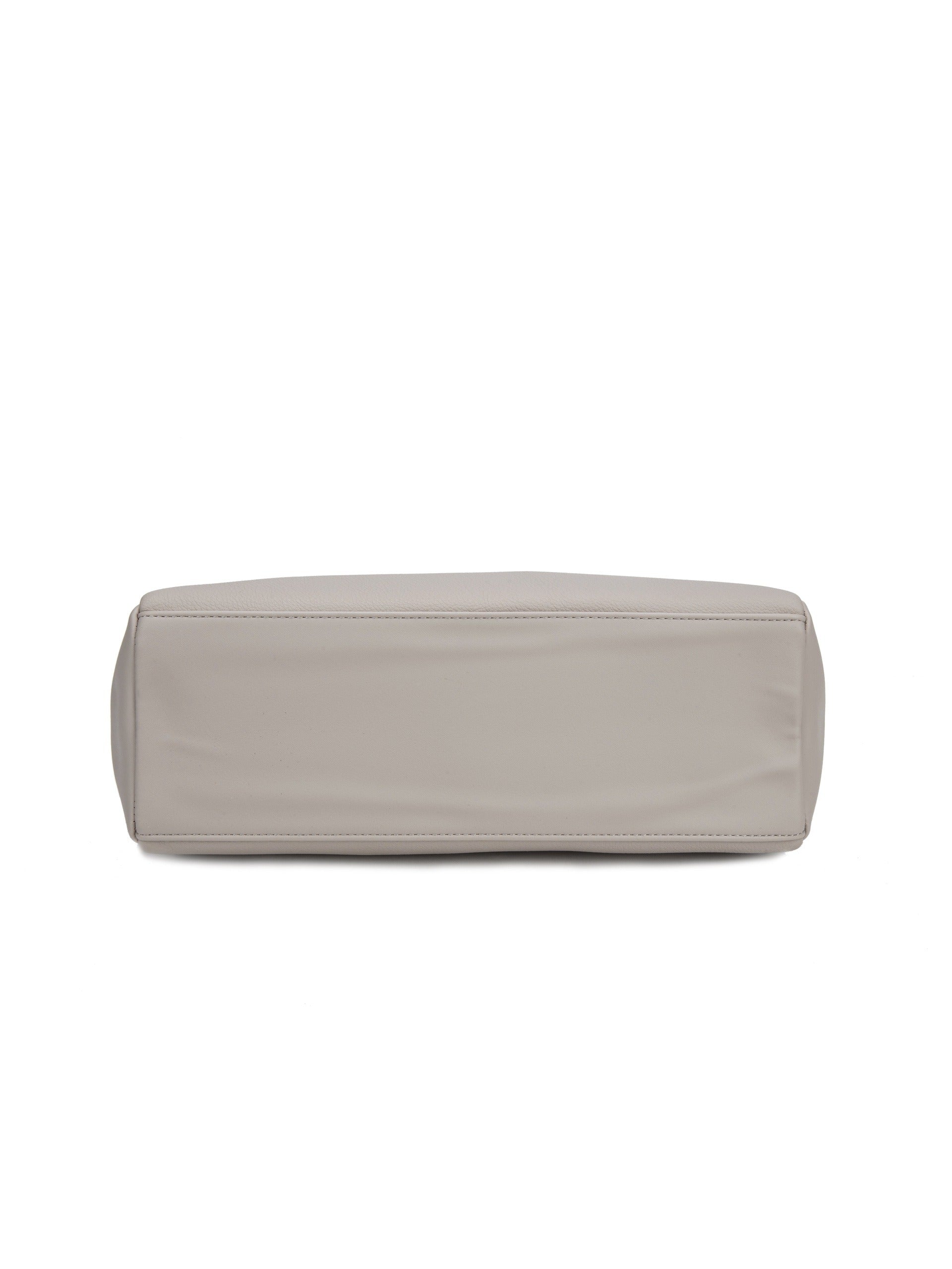 Borsa a Spalla in Pelle Vegana Beige Scuro