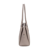 Borsa a Spalla in Pelle Vegana Beige Scuro