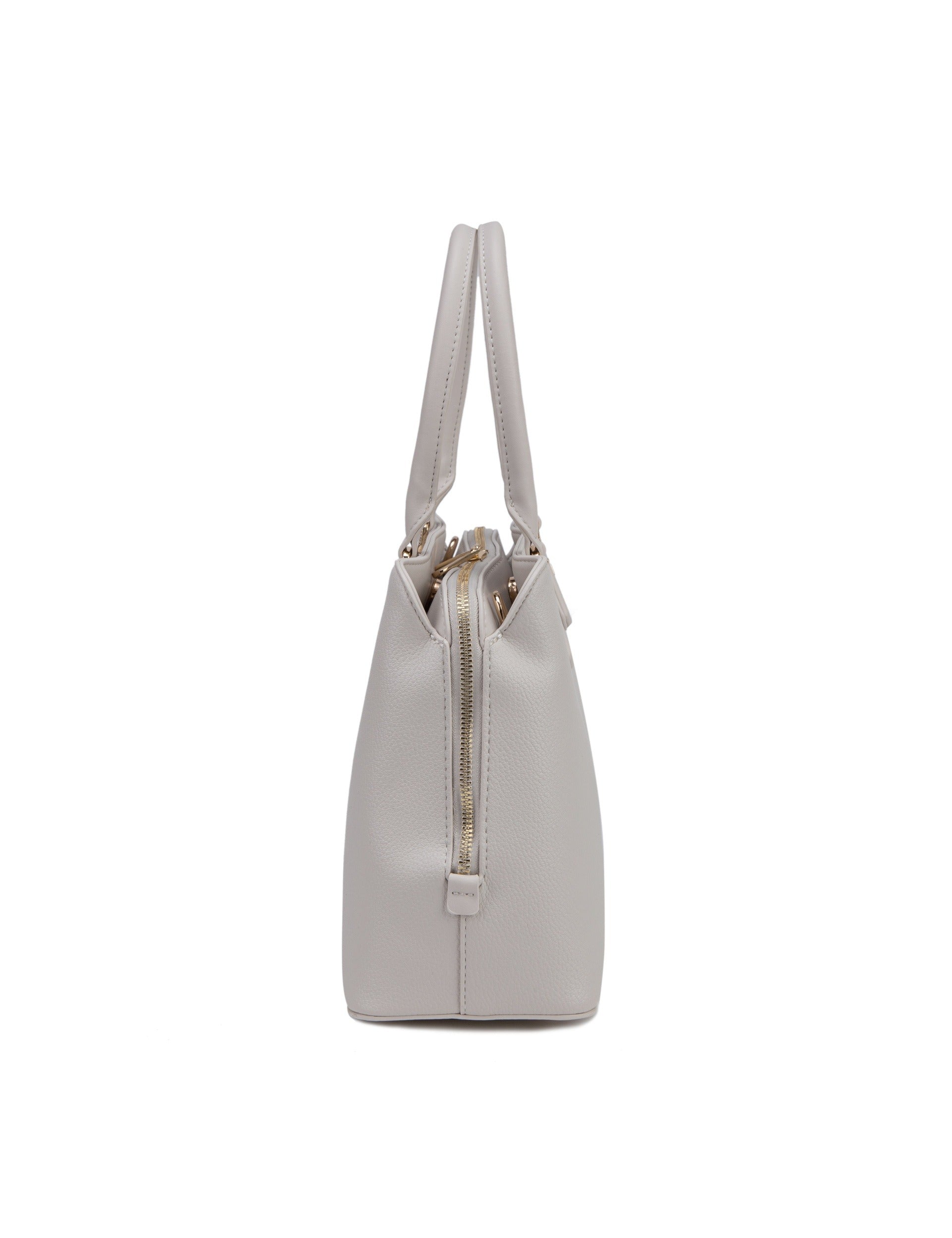 Borsa a Mano in Pelle Vegana Beige