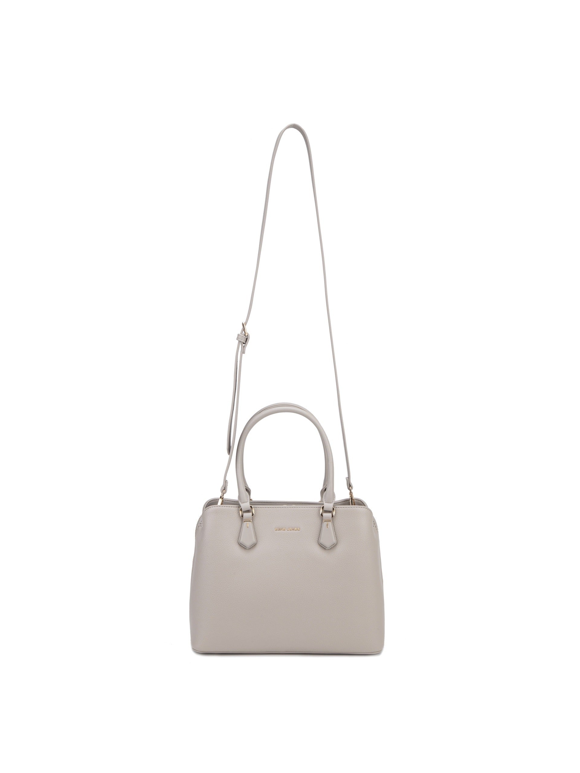 Borsa a Mano in Pelle Vegana Beige Scuro