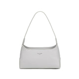 Borsa a Spalla in Pelle Vegana Grigio Chiaro