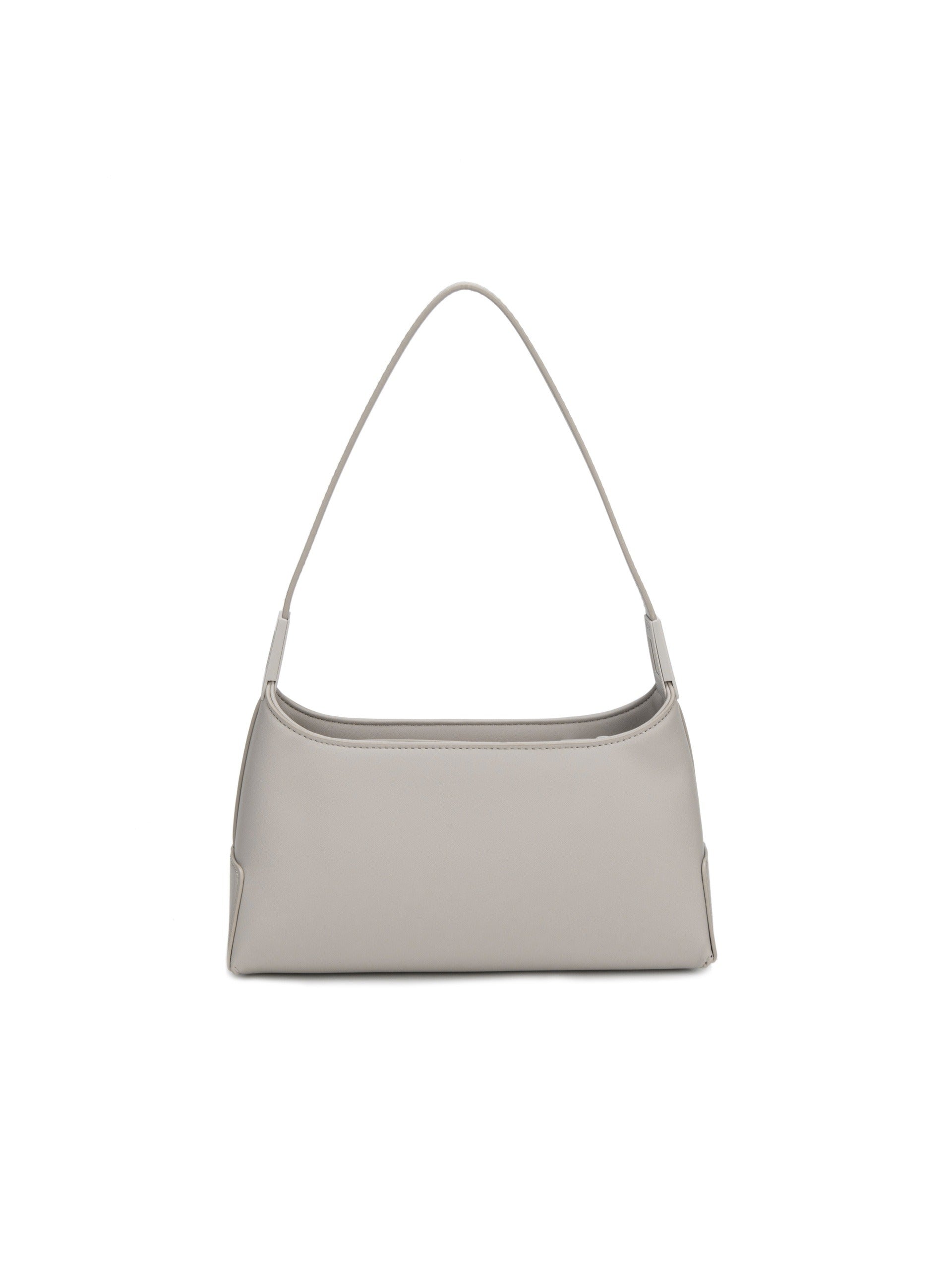 Borsa a Spalla in Pelle Vegana Beige Scuro