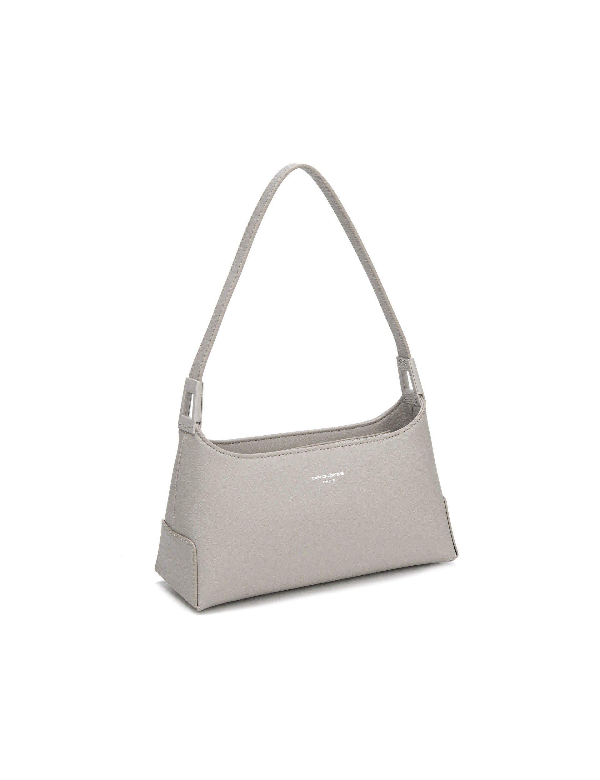 Borsa a Spalla in Pelle Vegana Beige Scuro