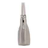 Borsa a Spalla in Pelle Vegana Beige Scuro