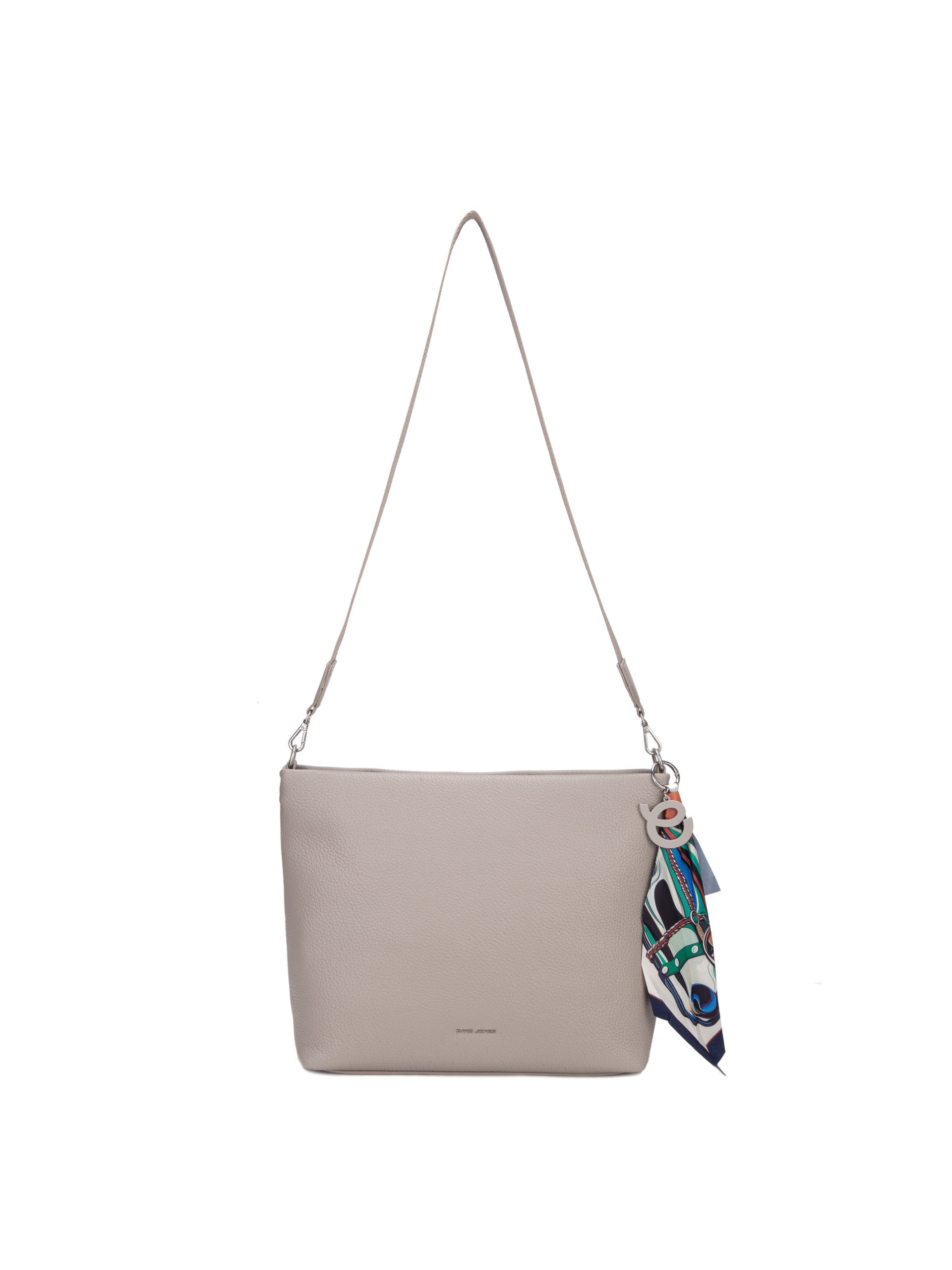 Borsa a Spalla in Pelle Vegana Beige Scuro