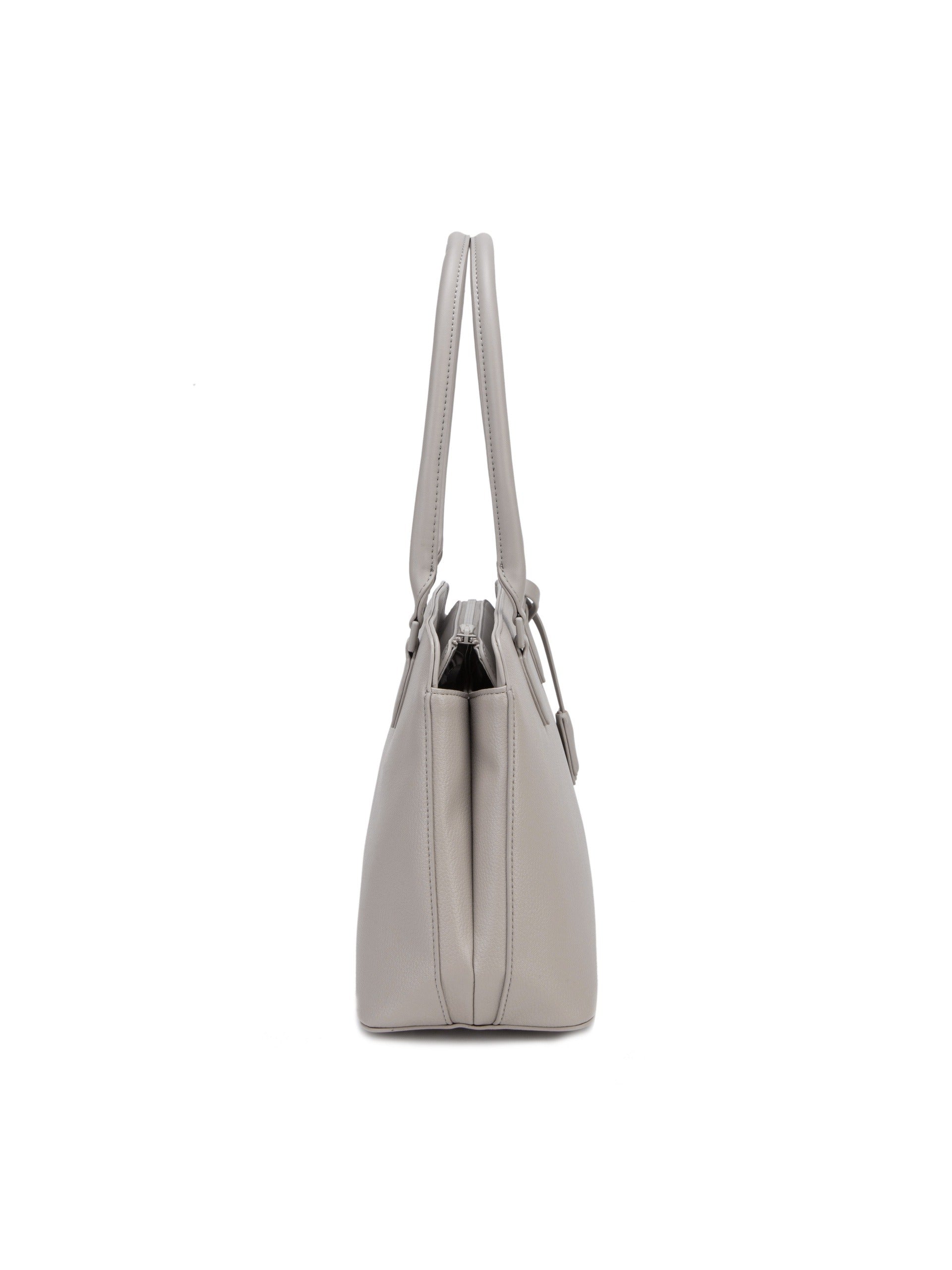 Borsa a Spalla in Pelle Vegana Beige Scuro