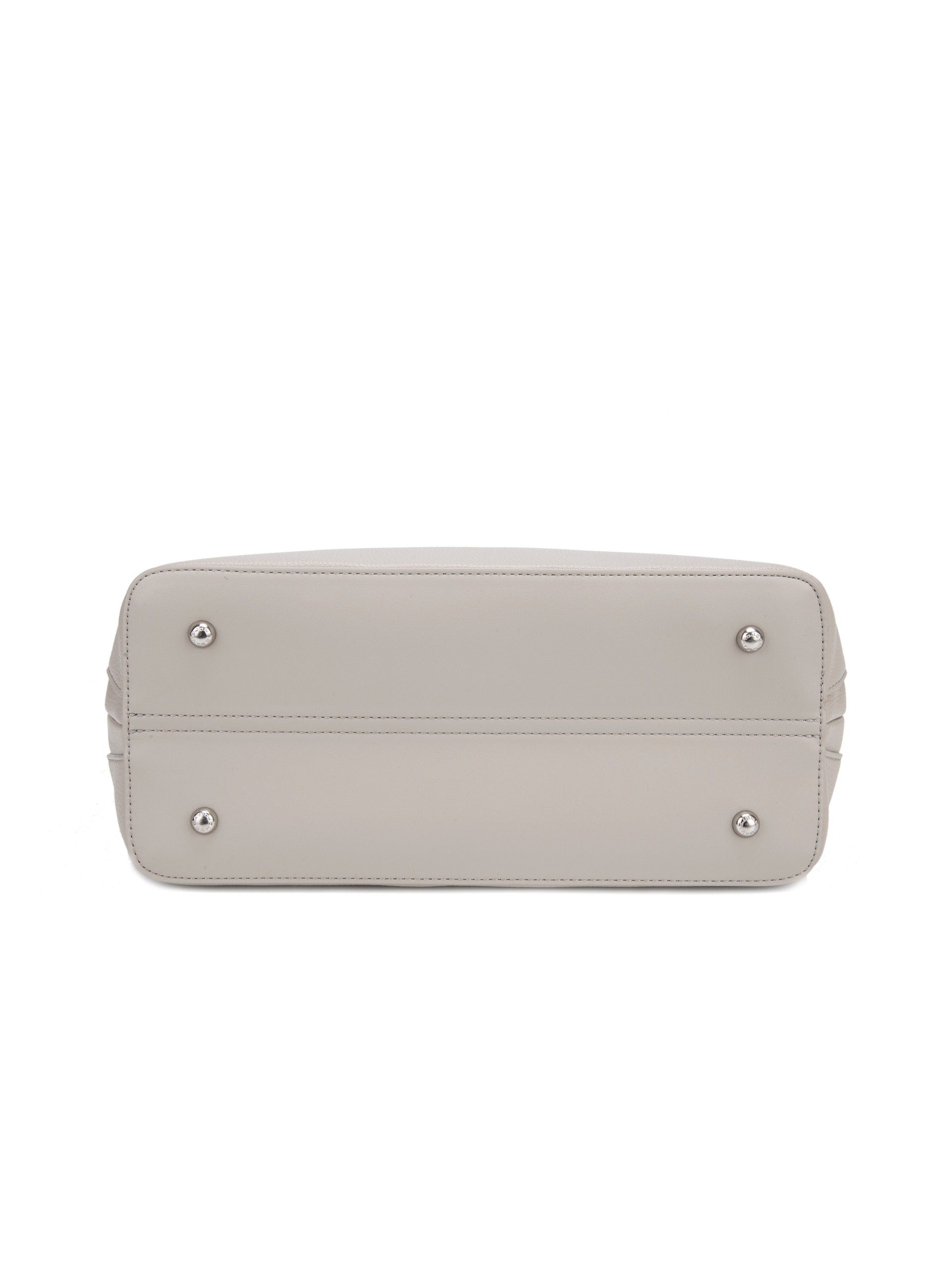 Borsa a Spalla in Pelle Vegana Beige Scuro