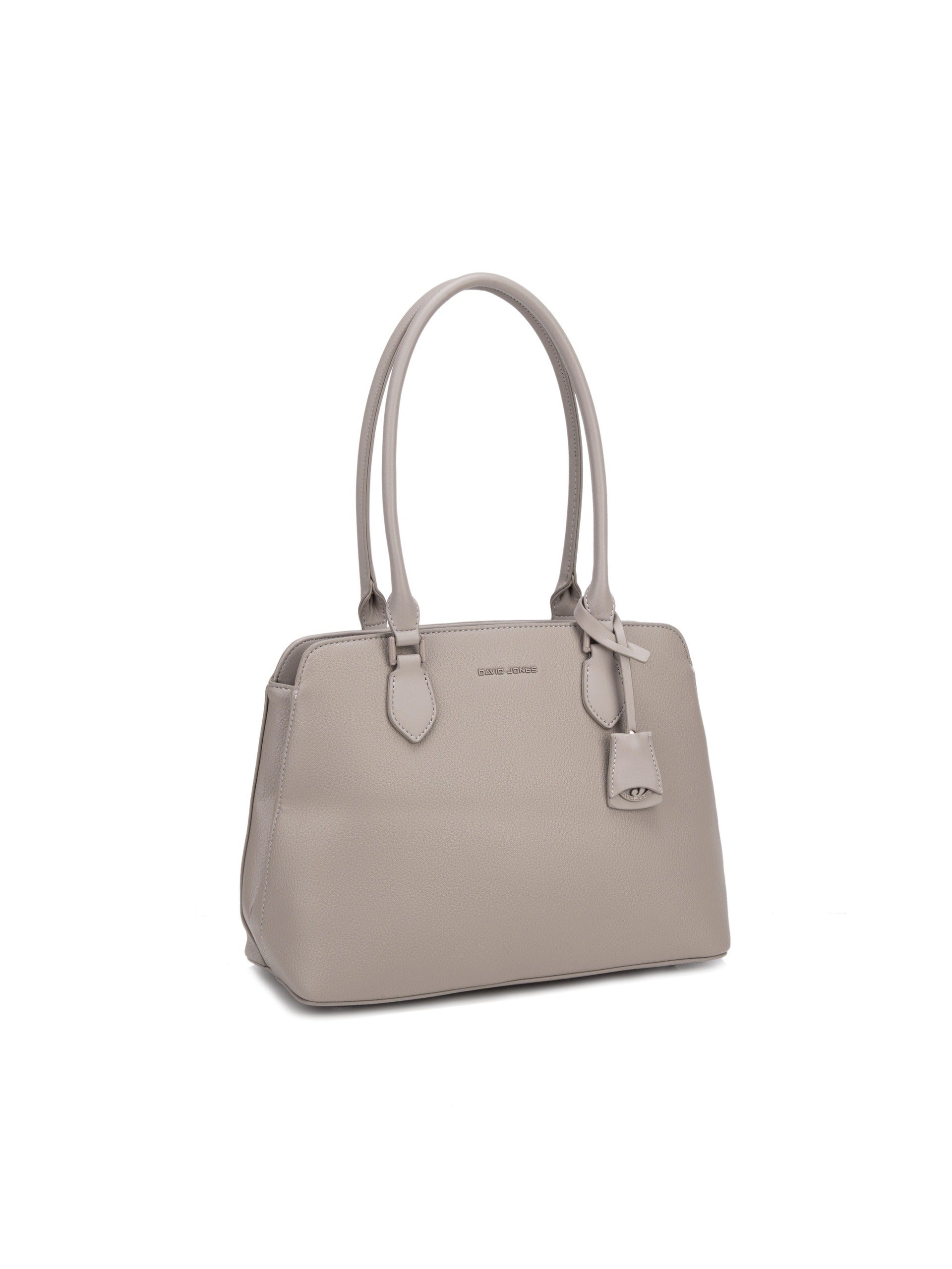 Borsa a Spalla in Pelle Vegana Beige Scuro