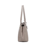 Borsa a Spalla in Pelle Vegana Beige Scuro