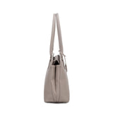 Borsa a Spalla in Pelle Vegana Beige Scuro
