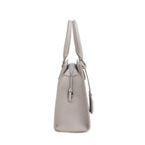 Borsa a Mano in Pelle Vegana Beige Scuro