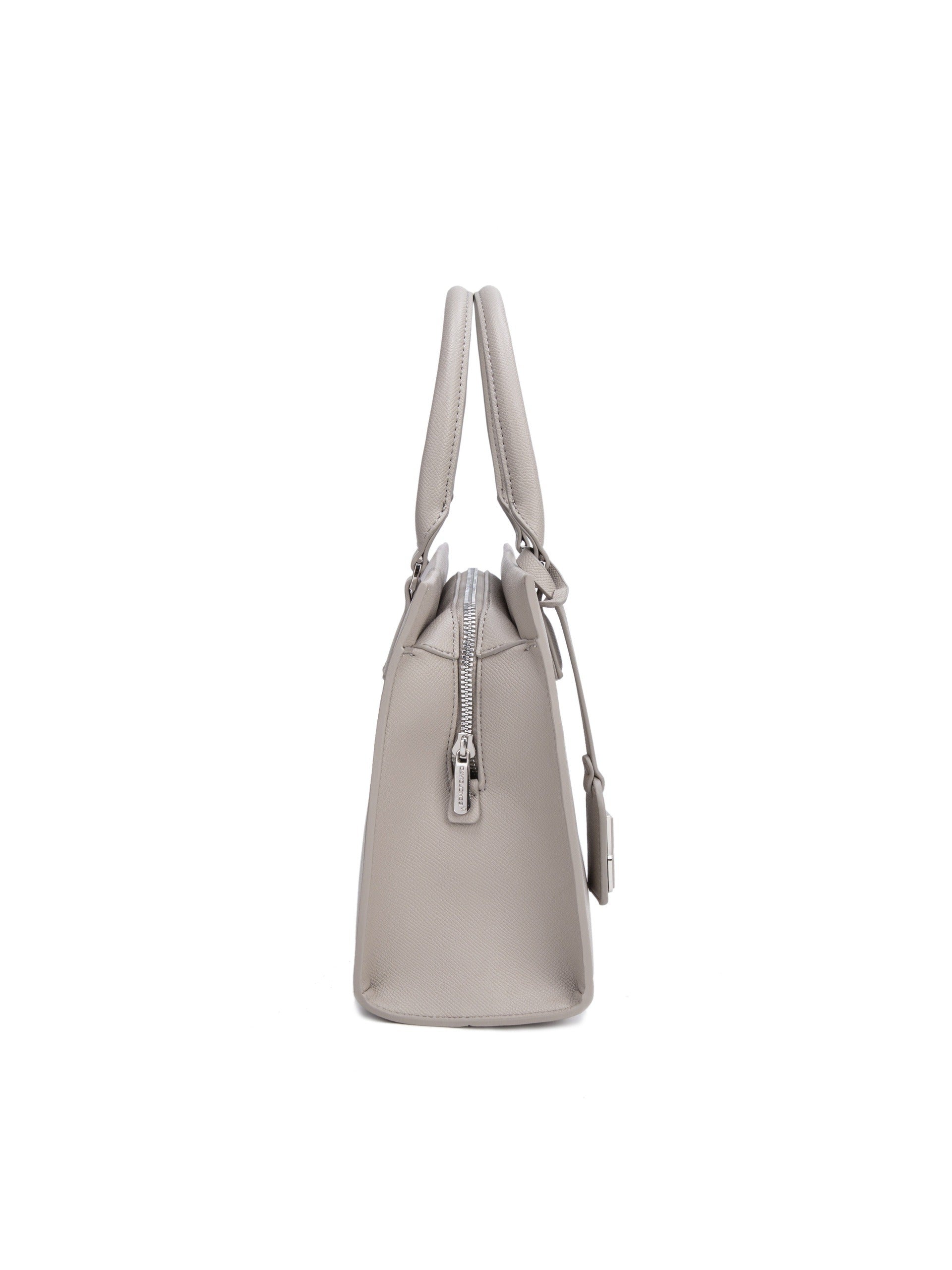 Borsa a Mano in Pelle Vegana Beige Scuro