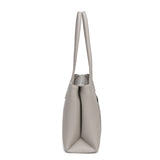 Borsa a Spalla in Pelle Vegana Beige Scuro