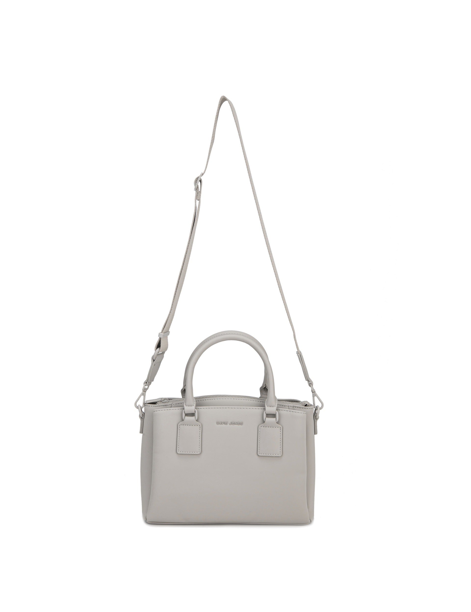 Borsa a Mano in Pelle Vegana Beige Scuro