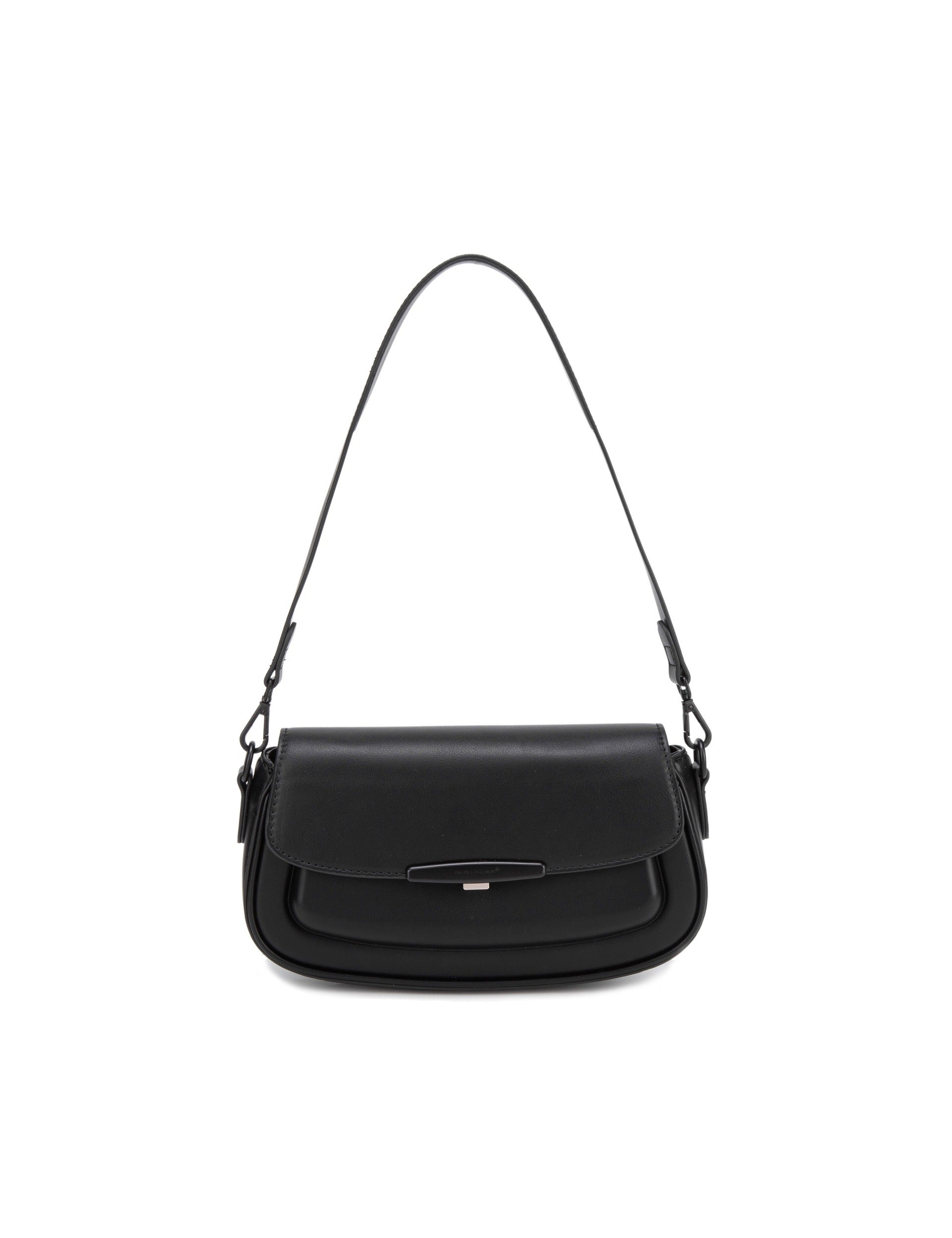 Borsa a Spalla in Pelle Vegana Nero
