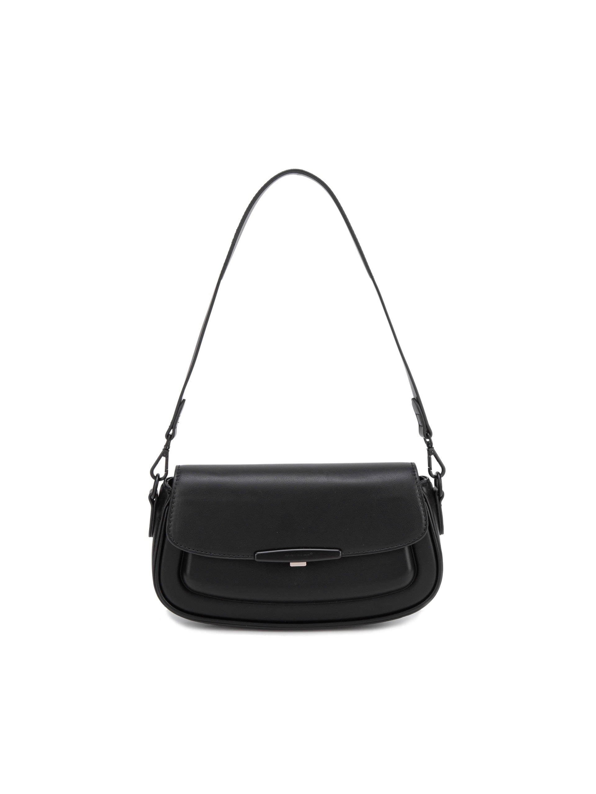 Borsa a Spalla in Pelle Vegana Nero
