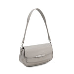 Borsa a Spalla in Pelle Vegana Beige Scuro