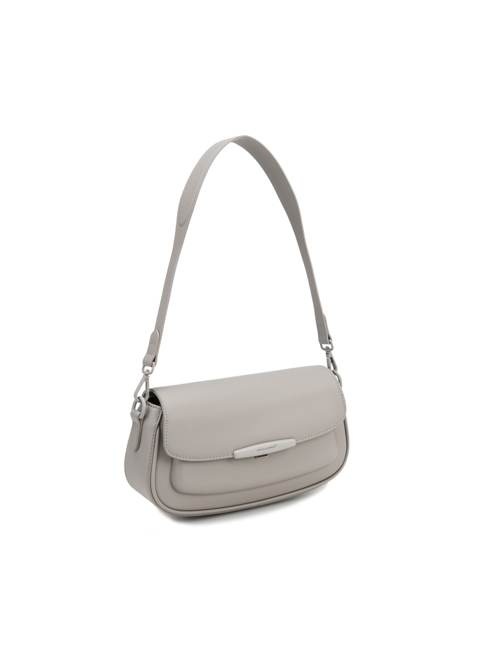 Borsa a Spalla in Pelle Vegana Beige Scuro