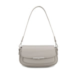 Borsa a Spalla in Pelle Vegana Beige Scuro