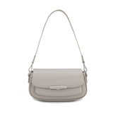 Borsa a Spalla in Pelle Vegana Beige Scuro