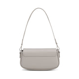 Borsa a Spalla in Pelle Vegana Beige Scuro