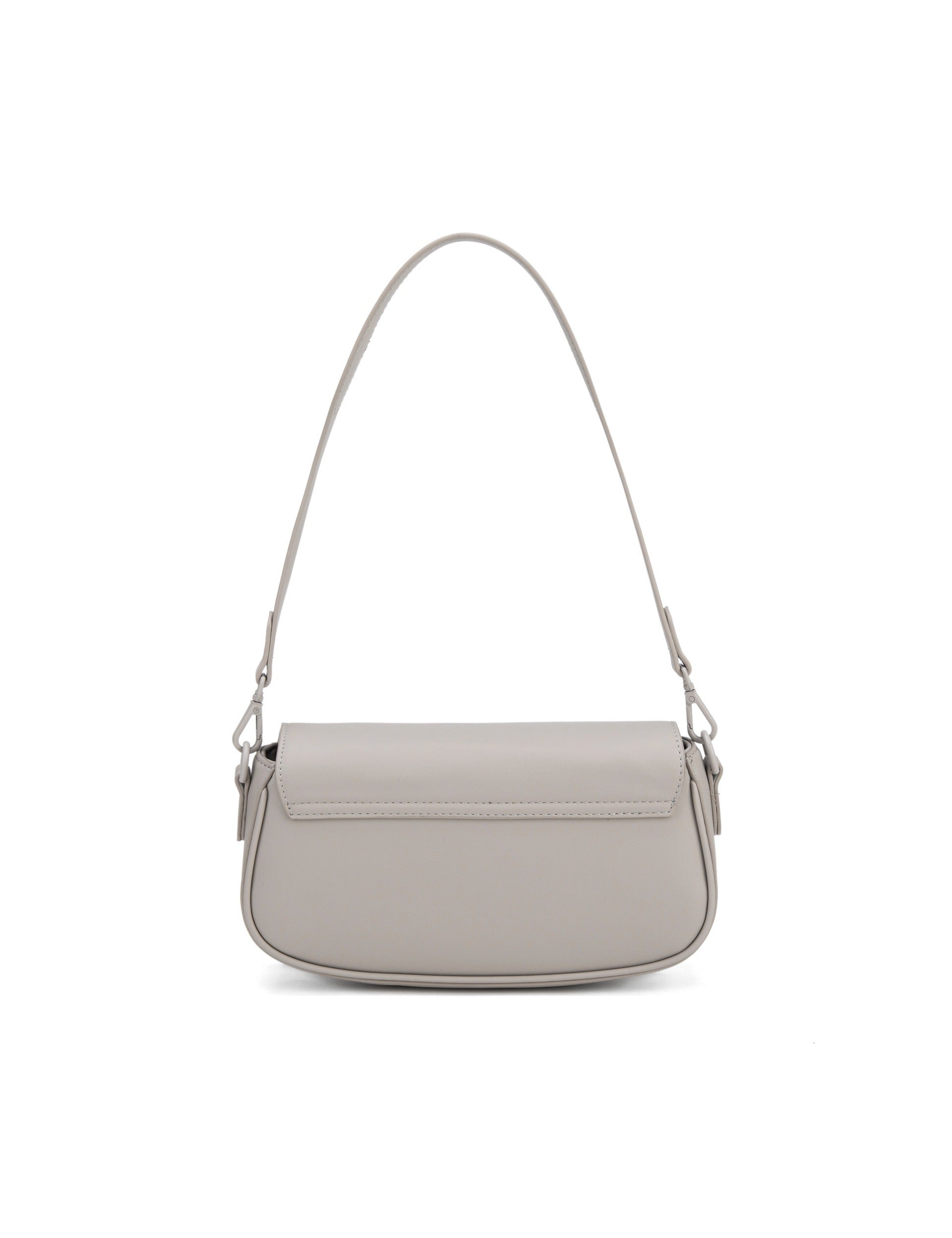 Borsa a Spalla in Pelle Vegana Beige Scuro
