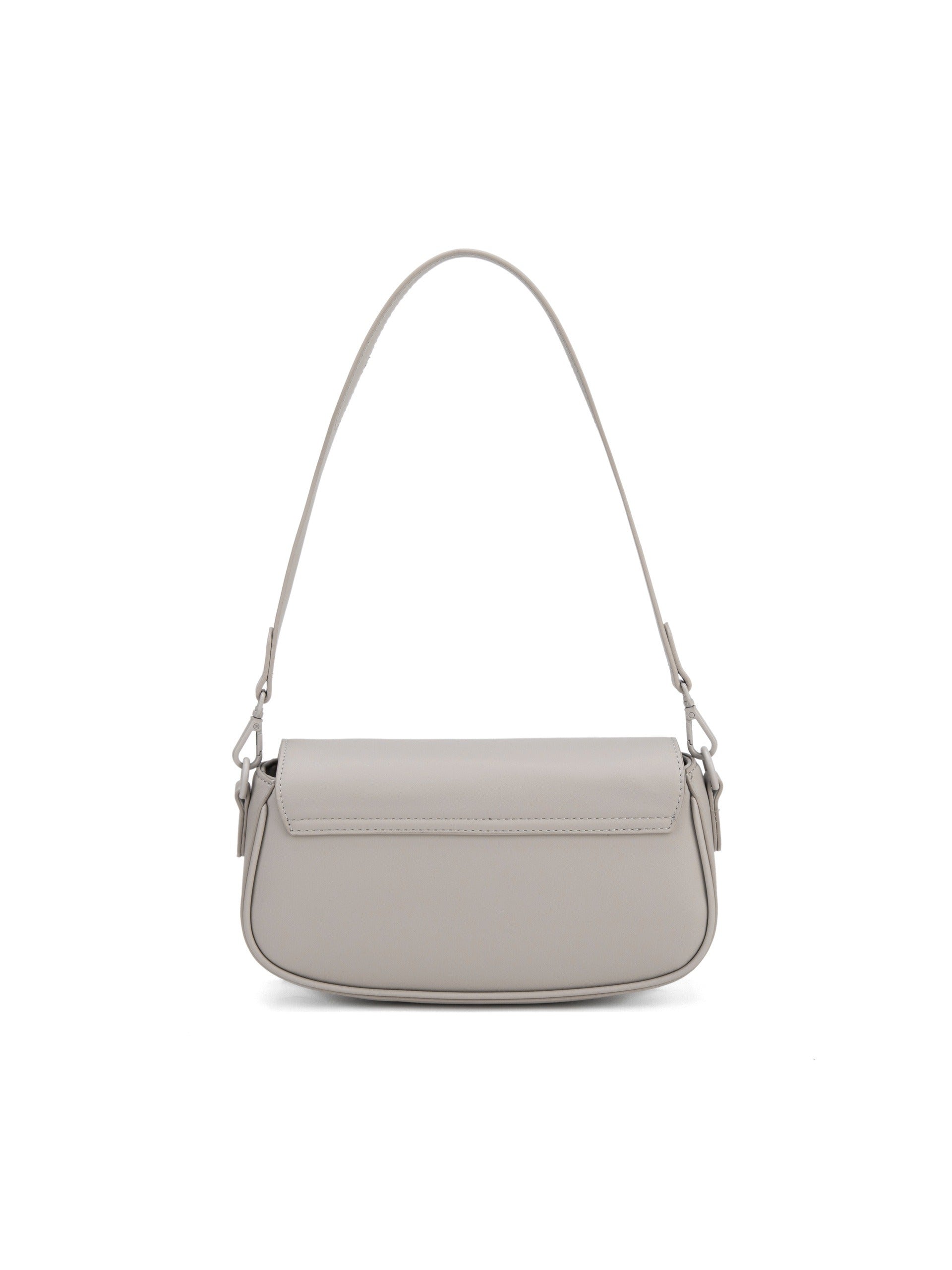 Borsa a Spalla in Pelle Vegana Beige Scuro