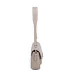 Borsa a Spalla in Pelle Vegana Beige Scuro