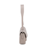 Borsa a Spalla in Pelle Vegana Beige Scuro