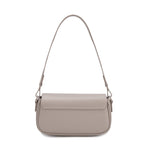 Borsa a Spalla in Pelle Vegana Beige Scuro
